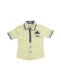 Boy\'s shirt with yellow pocket square NDZ6613 - Online store - Boutique